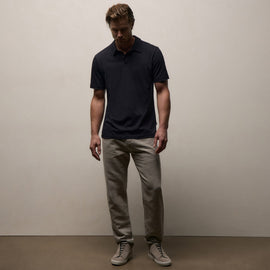 Sueded Jersey Polo in Deep | James Perse Los Angeles