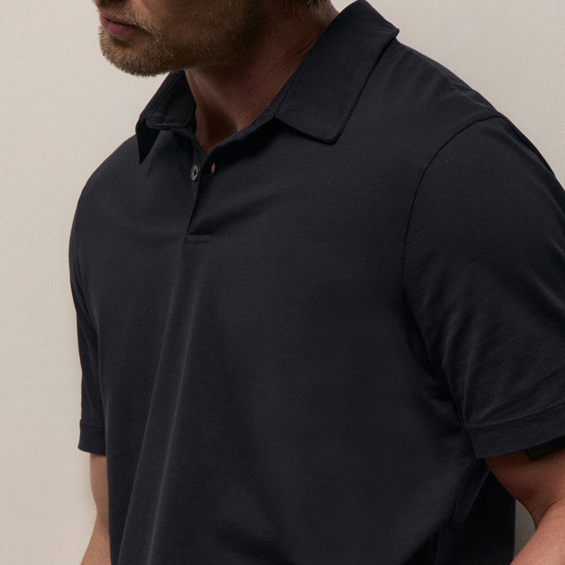 Sueded Jersey Polo in Deep | James Perse Los Angeles