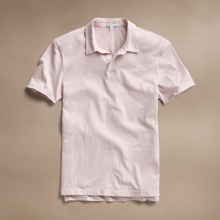 Sueded Jersey Polo in Degas Pigment | James Perse Los Angeles