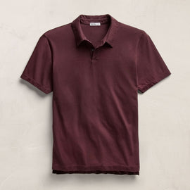 Sueded Jersey Polo in Dark Plum | James Perse Los Angeles