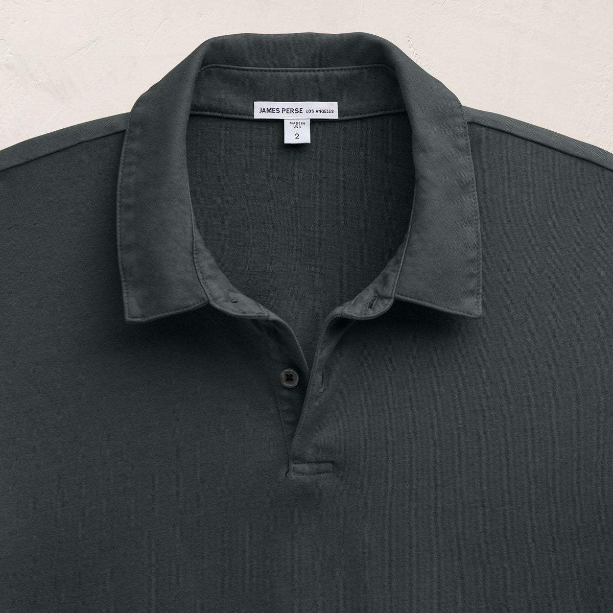 Sueded Jersey Polo in Fern | James Perse Los Angeles