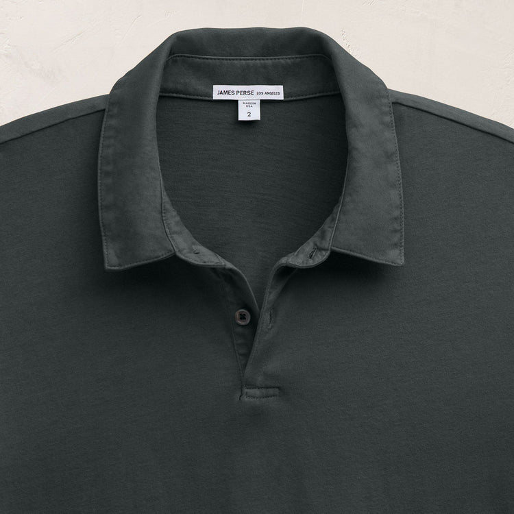 Sueded Jersey Polo in Fern | James Perse Los Angeles