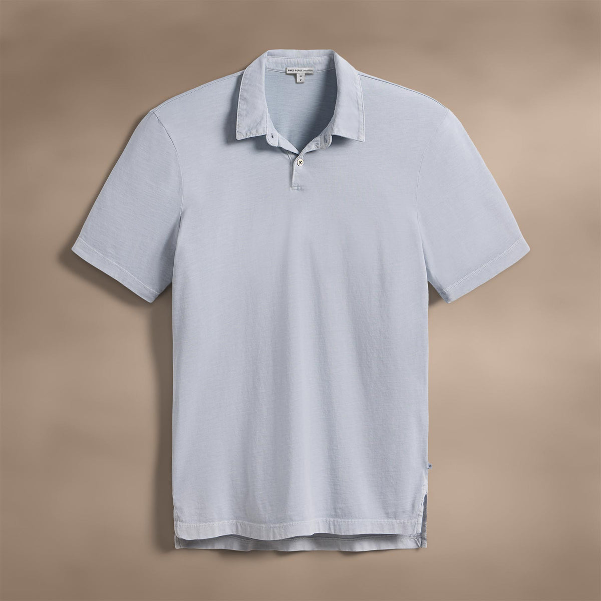 Sueded Jersey Polo in Grey Glacier Pigment | James Perse Los Angeles