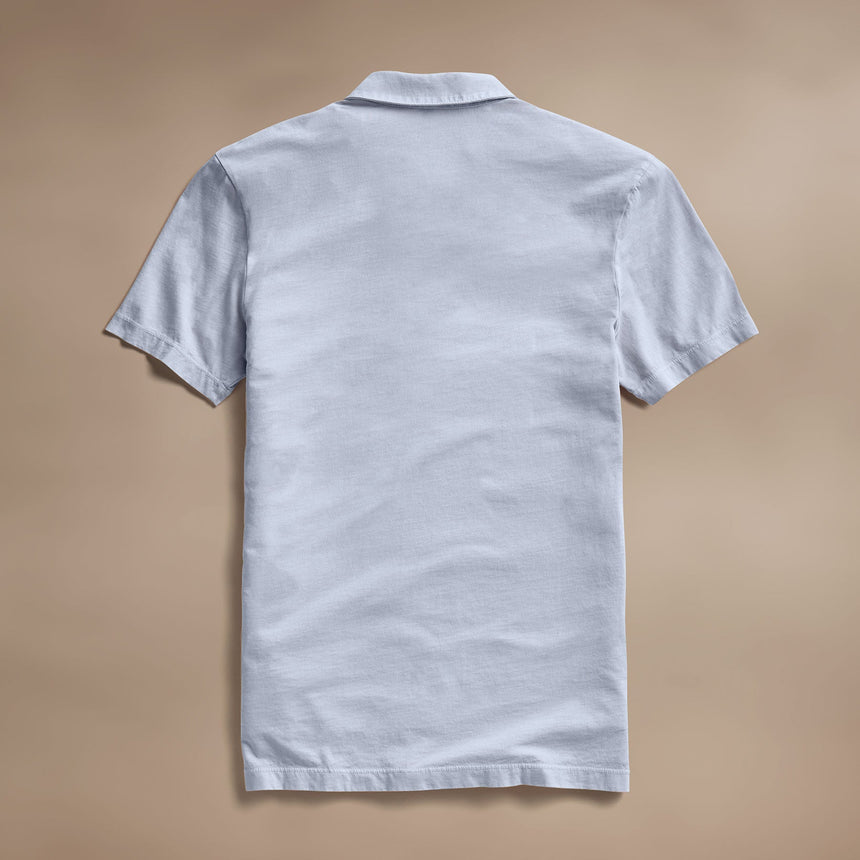 Sueded Jersey Polo in Grey Sky Pigment | James Perse Los Angeles