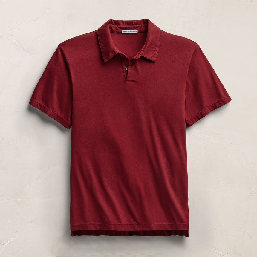 Sueded Jersey Polo in Heat | James Perse Los Angeles