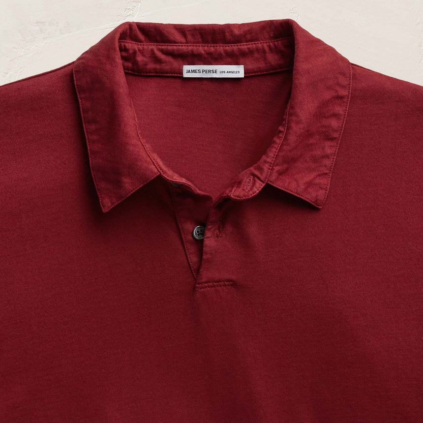 Sueded Jersey Polo in Heat | James Perse Los Angeles