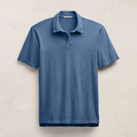 Sueded Jersey Polo in Lake Pigment | James Perse Los Angeles