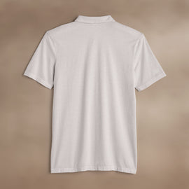 Sueded Jersey Polo in Light Mist Pigment | James Perse Los Angeles
