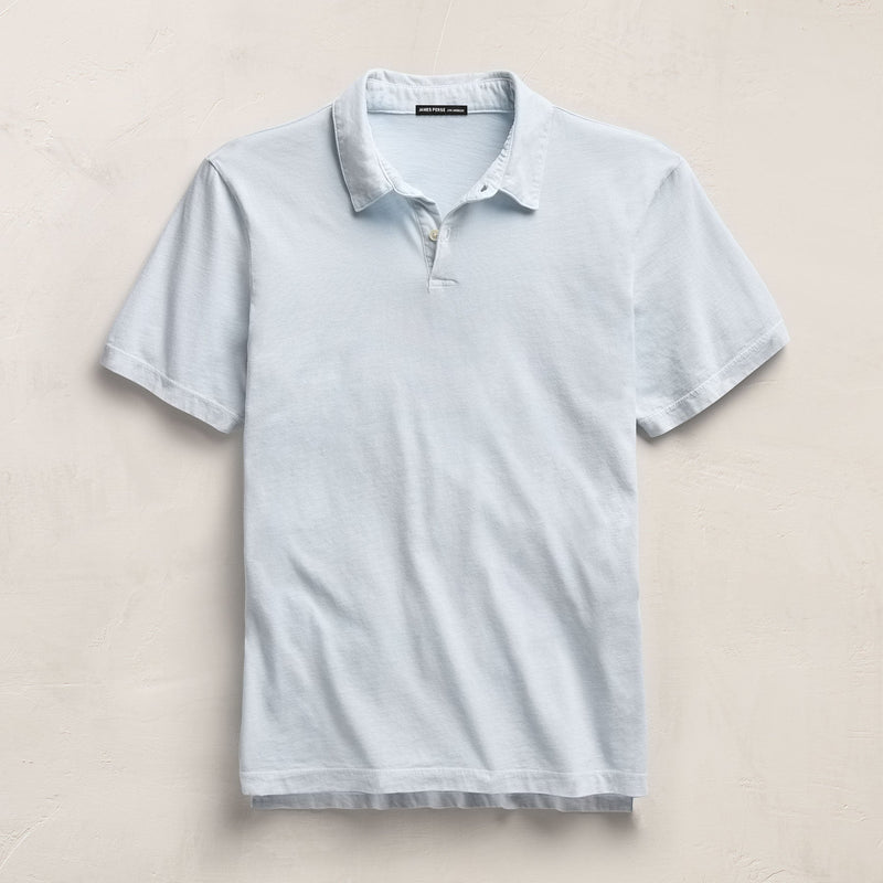 Sueded Jersey Polo in Memory Pigment | James Perse Los Angeles