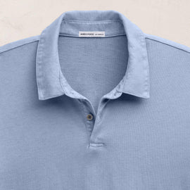 Sueded Jersey Polo in Ocean Pigment | James Perse Los Angeles FLAT