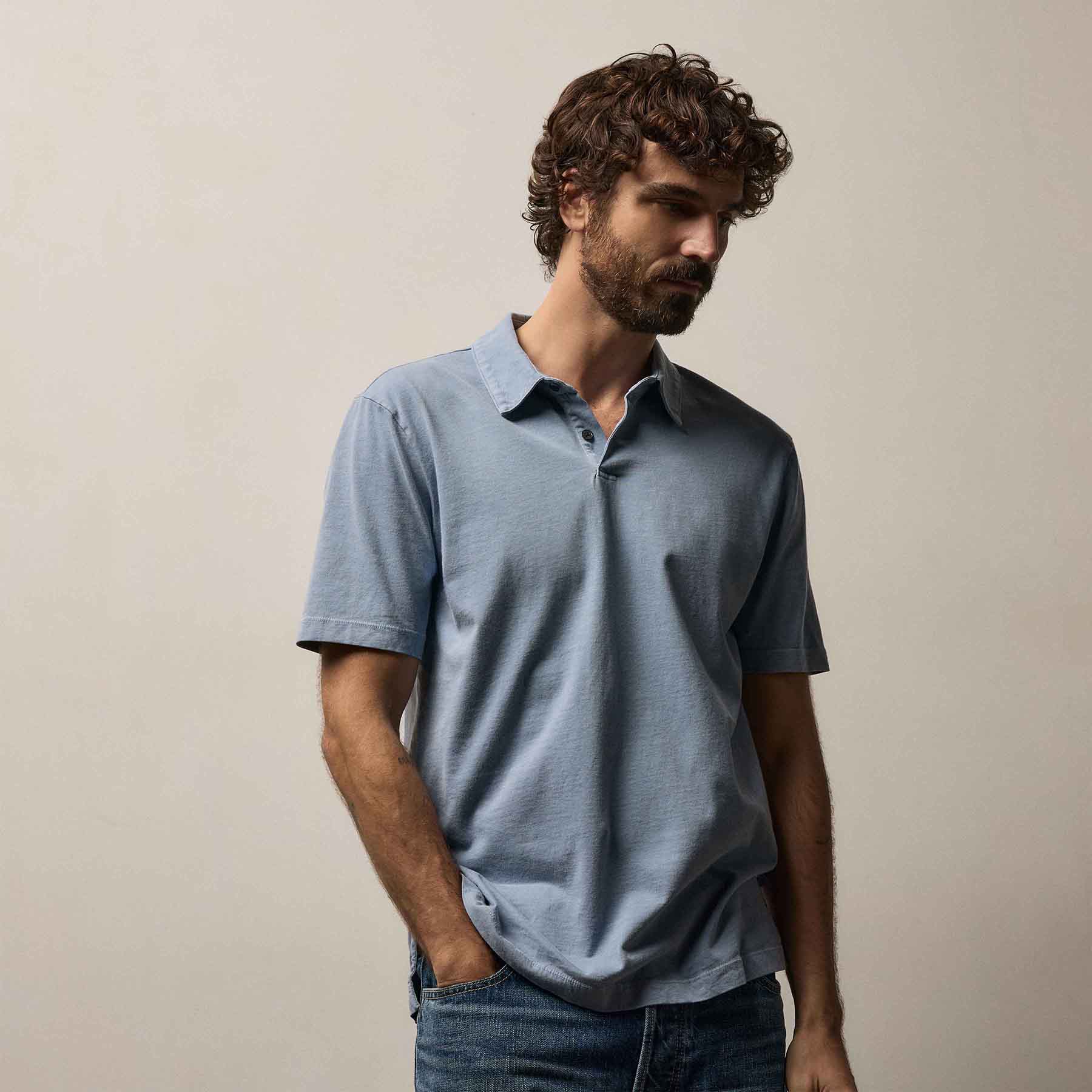 Men's Classic Polo Gift Set In Black/Ocean Pigment/White | James Perse Los Angeles