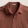 Sueded Jersey Polo in Red Clay Pigment | James Perse Los Angeles