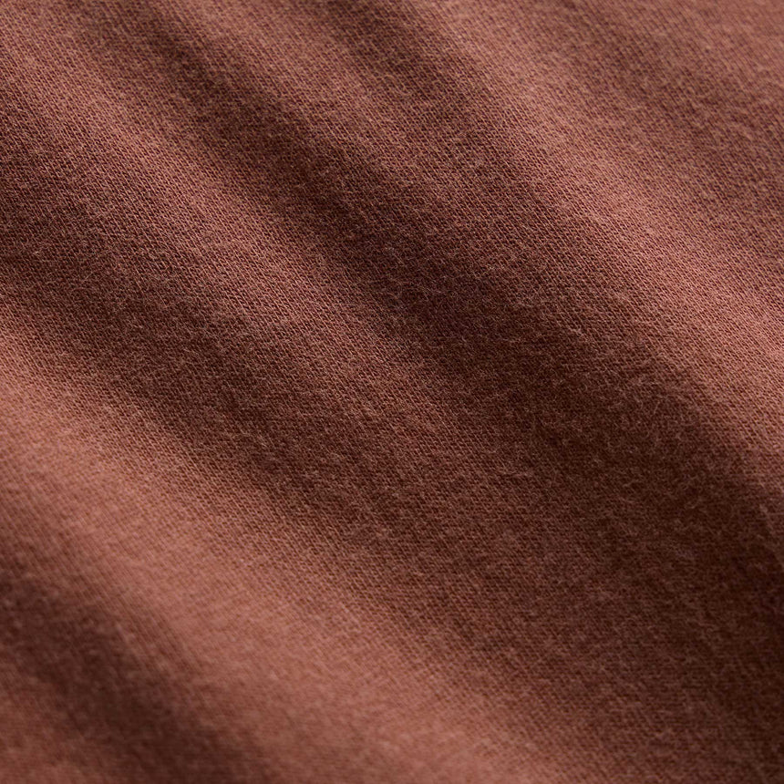 Sueded Jersey Polo in Red Clay Pigment | James Perse Los Angeles
