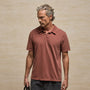 Sueded Jersey Polo in Red Clay Pigment | James Perse Los Angeles