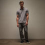 Sueded Jersey Polo in Silver Grey Pigment | James Perse Los Angeles