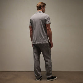 Sueded Jersey Polo in Silver Grey Pigment | James Perse Los Angeles