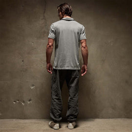 Sueded Jersey Polo in String Pigment | James Perse Los Angeles