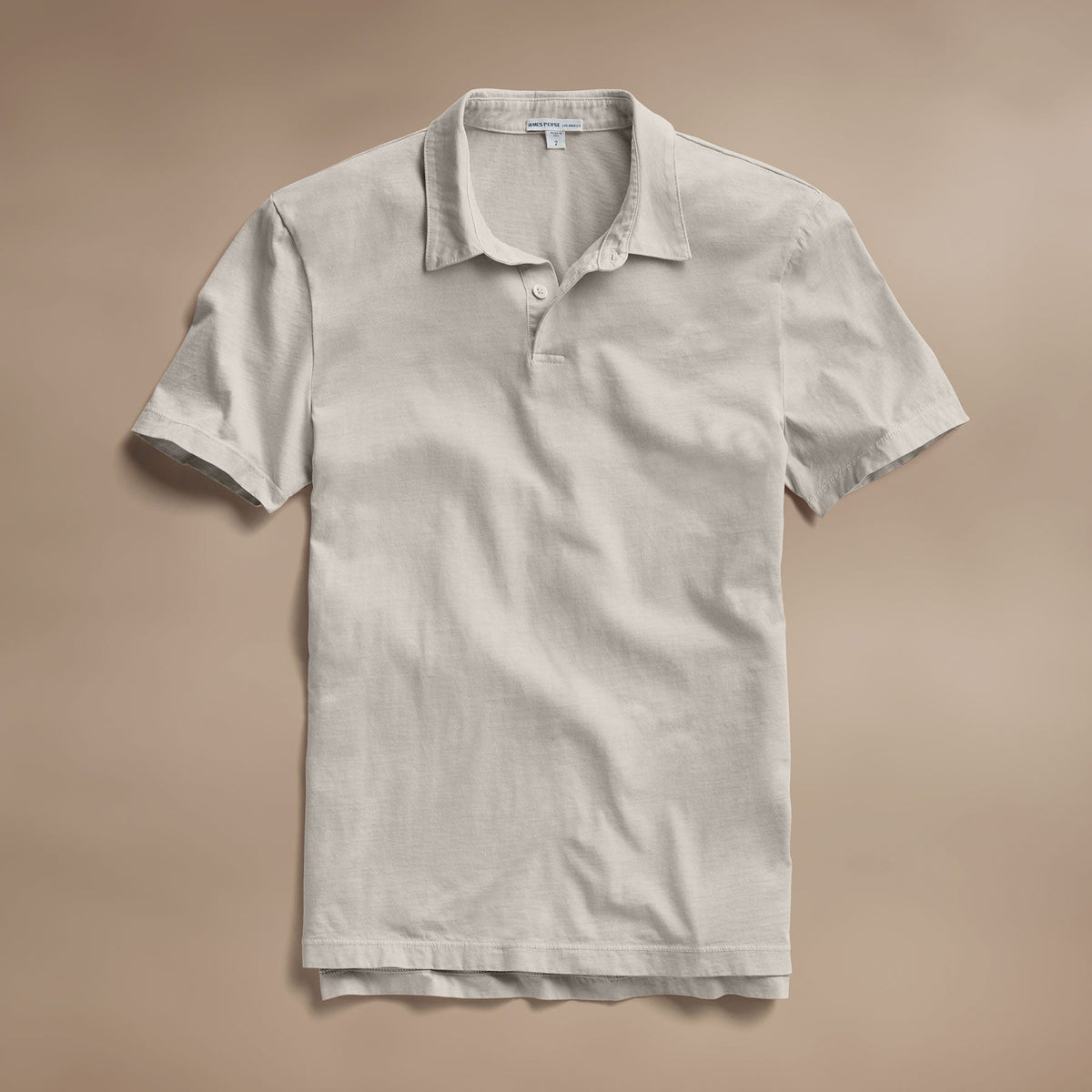 Sueded Jersey Polo in Salt Pigment | James Perse Los Angeles