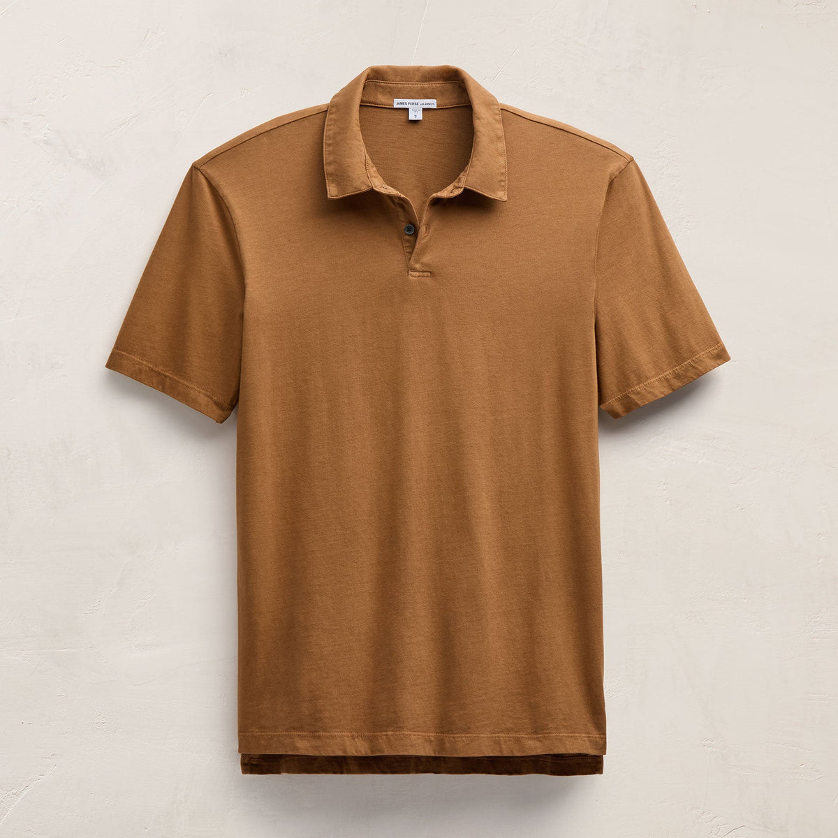 Sueded Jersey Polo in Whiskey Pigment | James Perse Los Angeles