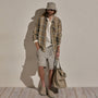 Plaid Cotton Shirt in Tan/Black Plaid | James Perse Los Angeles
