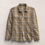 Plaid Cotton Shirt in Tan/Black Plaid | James Perse Los Angeles