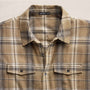 Plaid Cotton Shirt in Tan/Black Plaid | James Perse Los Angeles