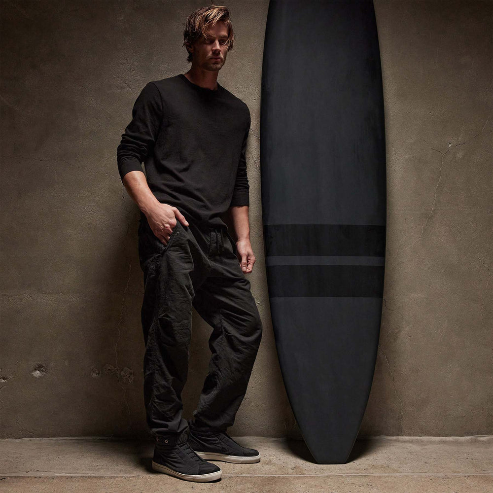 Cotton Hemp Flight Pant in Black | James Perse Los Angeles