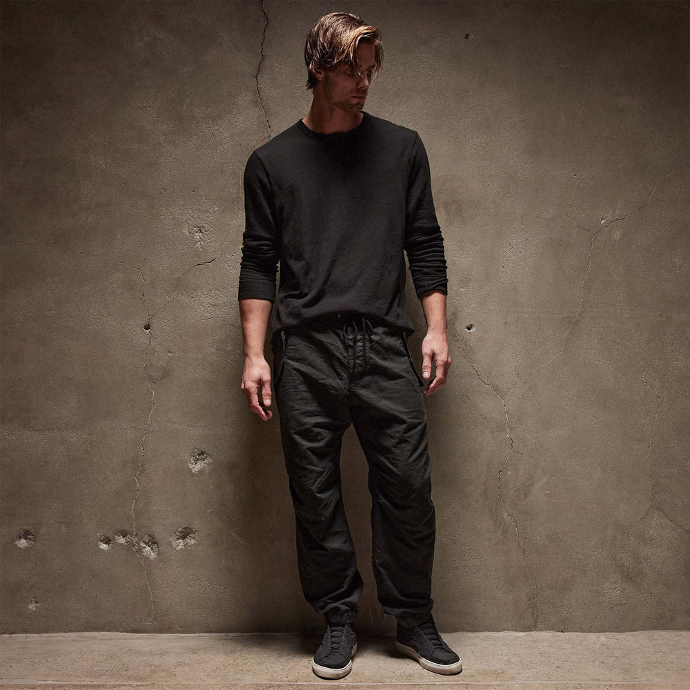 Cotton Hemp Flight Pant in Black | James Perse Los Angeles