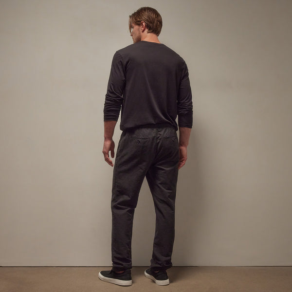 Textured Relaxed Pant in Black | James Perse Los Angeles