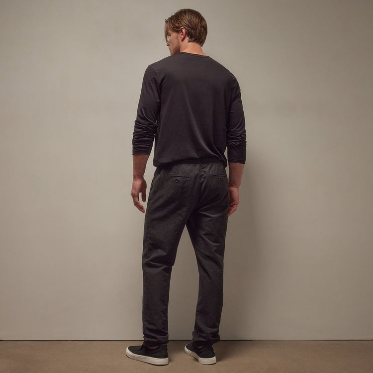 Textured Relaxed Pant in Black | James Perse Los Angeles