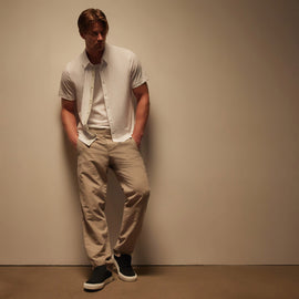 Textured Relaxed Pant in Toast Pigment | James Perse Los Angeles