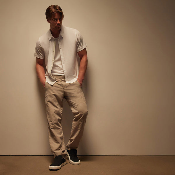 Textured Relaxed Pant in Toast Pigment | James Perse Los Angeles