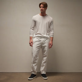 Textured Relaxed Pant in White | James Perse Los Angeles