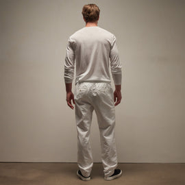 Textured Relaxed Pant in White | James Perse Los Angeles