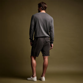 Textured Cotton Hemp Short in Magma Pigment | James Perse Los Angeles
