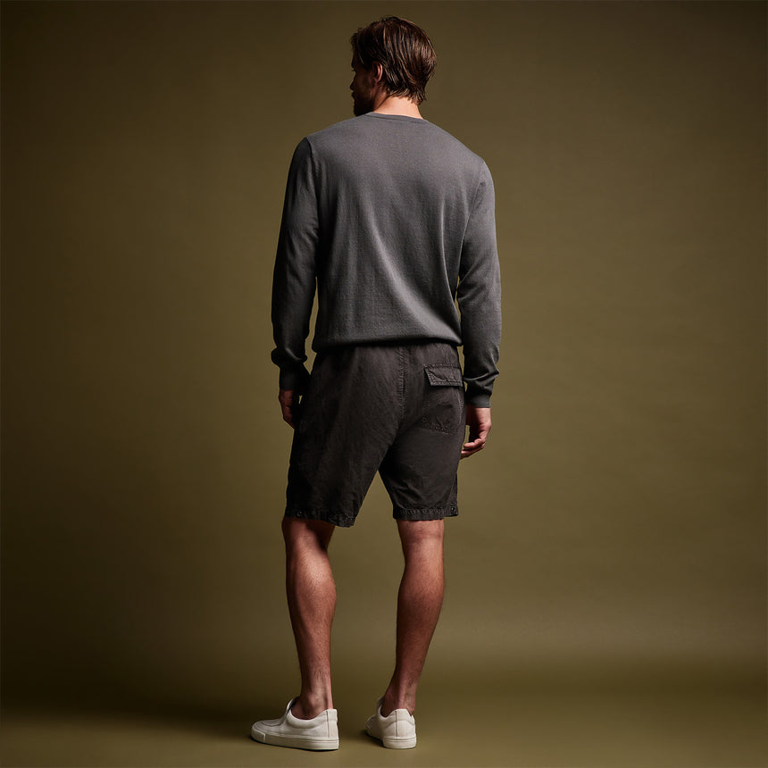 Textured Cotton Hemp Short in Magma Pigment | James Perse Los Angeles