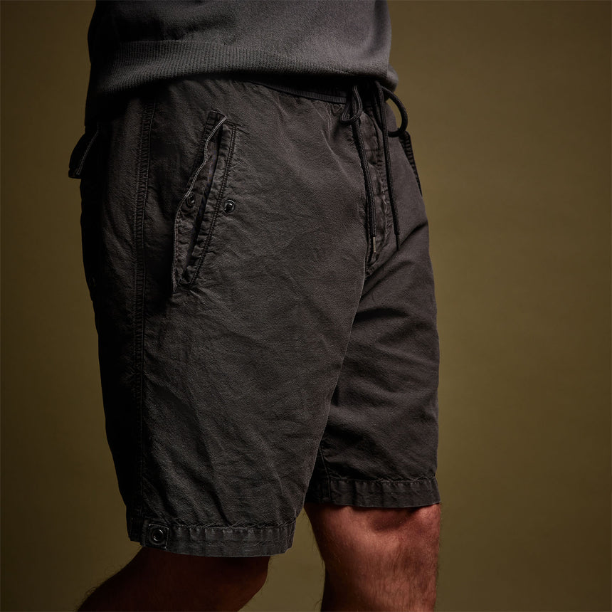 Textured Cotton Hemp Short in Magma Pigment | James Perse Los Angeles