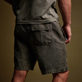 Textured Cotton Hemp Short in Palm Pigment | James Perse Los Angeles