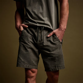 Textured Cotton Hemp Short in Palm Pigment | James Perse Los Angeles