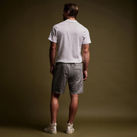 Textured Cotton Hemp Short in Silver Grey Pigment | James Perse Los Angeles