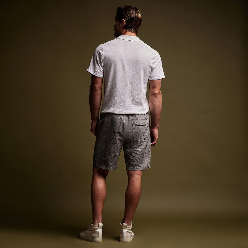 Textured Cotton Hemp Short in Silver Grey Pigment | James Perse Los Angeles