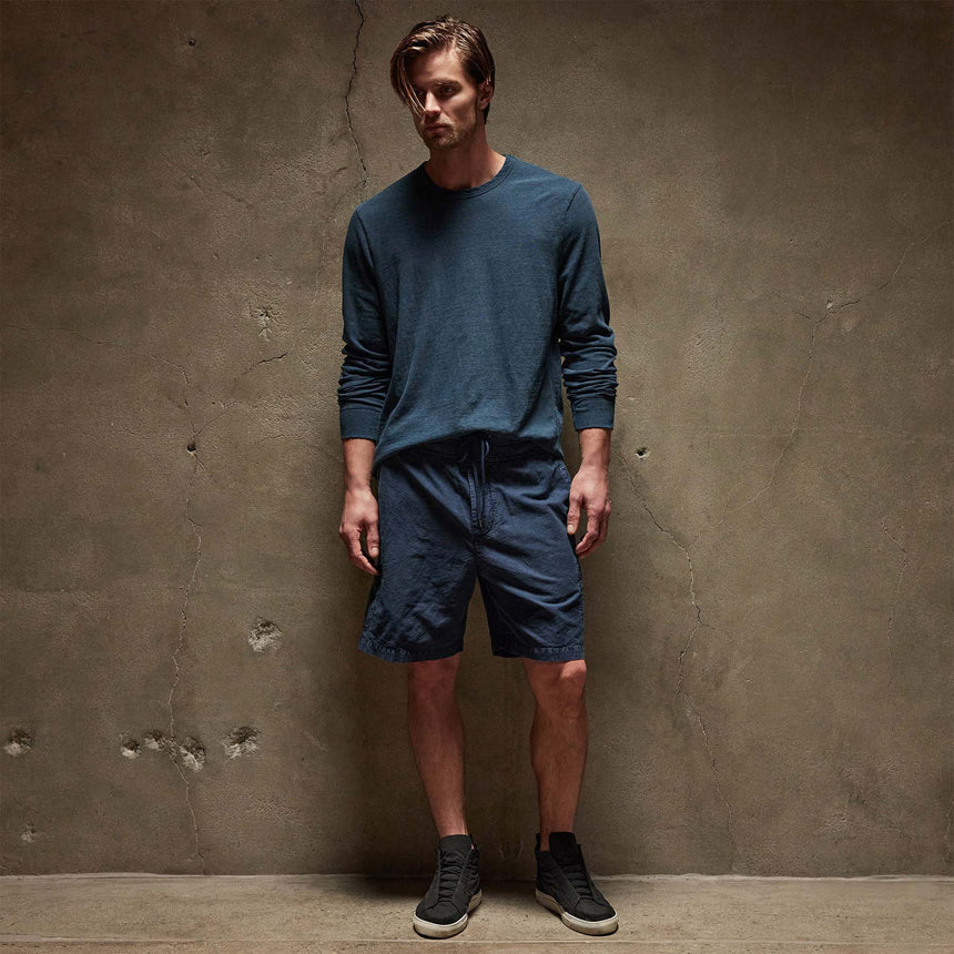 Relaxed Fit Hemp Cotton Short in Imperial Pigment | James Perse Los Angeles