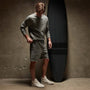 Relaxed Fit Hemp Cotton Short in Silver Grey Pigment | James Perse Los Angeles