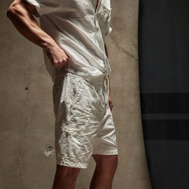 Relaxed Fit Hemp Cotton Short in White | James Perse Los Angeles
