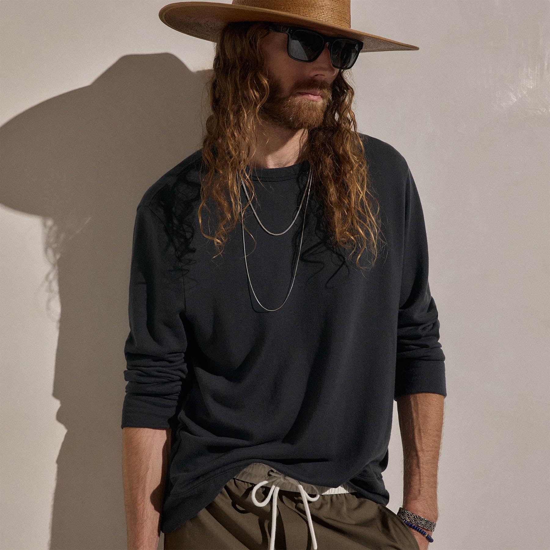 Cotton Cashmere Sweatshirt in Magma | James Perse Los Angeles