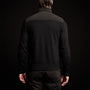 Luxury Down Front Zip Sweater in Black | James Perse Los Angeles
