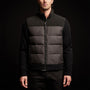 Luxury Down Front Zip Sweater in Black | James Perse Los Angeles