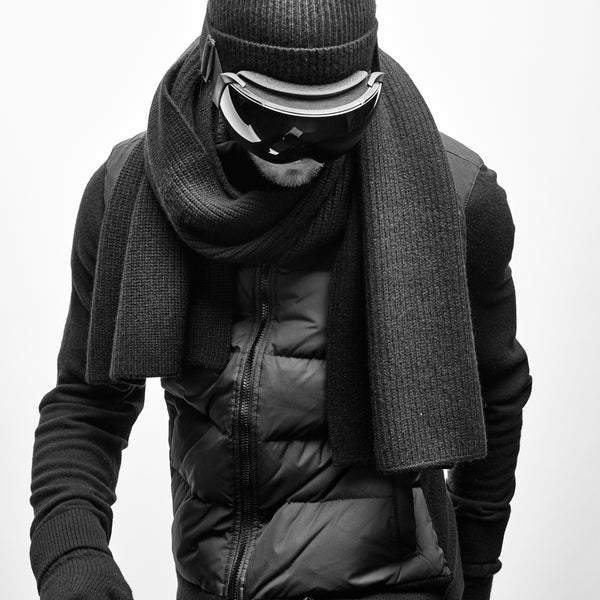 Thermal Cashmere Scarf in Black | James Perse Los Angeles / Mens