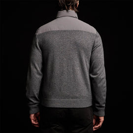 Luxury Down Zip Front Sweater in Flannel | James Perse Los Angeles