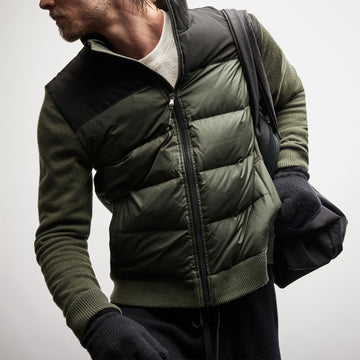 Luxury Down Front Zip Sweater - Sierra | James Perse Los Angeles